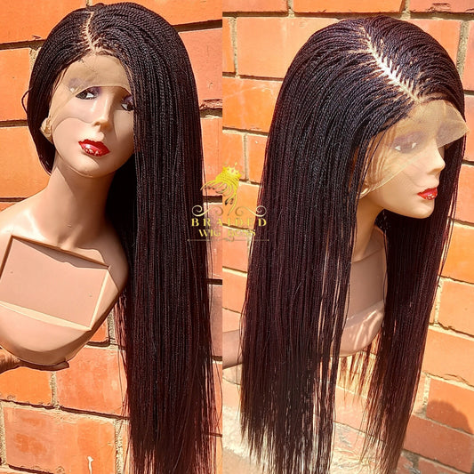 New Micro Twist Wig Available on Full Lace Wig & Braided Lace Front Wigs Micro Braided Wigs For Black Women Micro Million Twist Wig