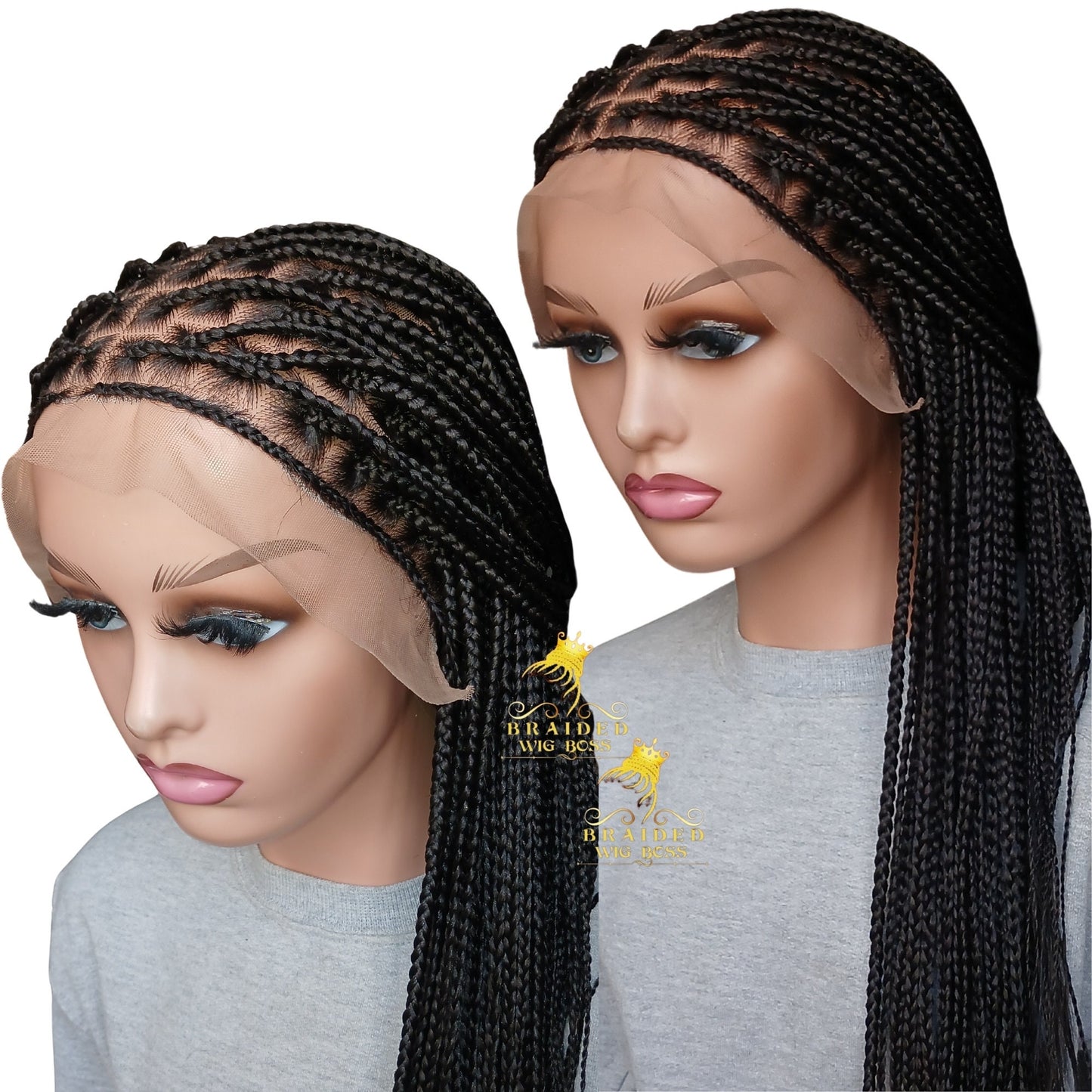 Knotless Braid Wig Available In Full  Lace Braid Wig and Braided Lace Front Wig Box Braided Wigs For Black Women With Human Hair Baby Hairs