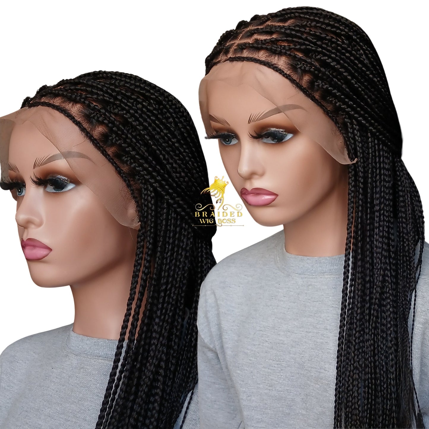 Knotless Braid Wig Available In Full  Lace Braid Wig and Braided Lace Front Wig Box Braided Wigs For Black Women With Human Hair Baby Hairs