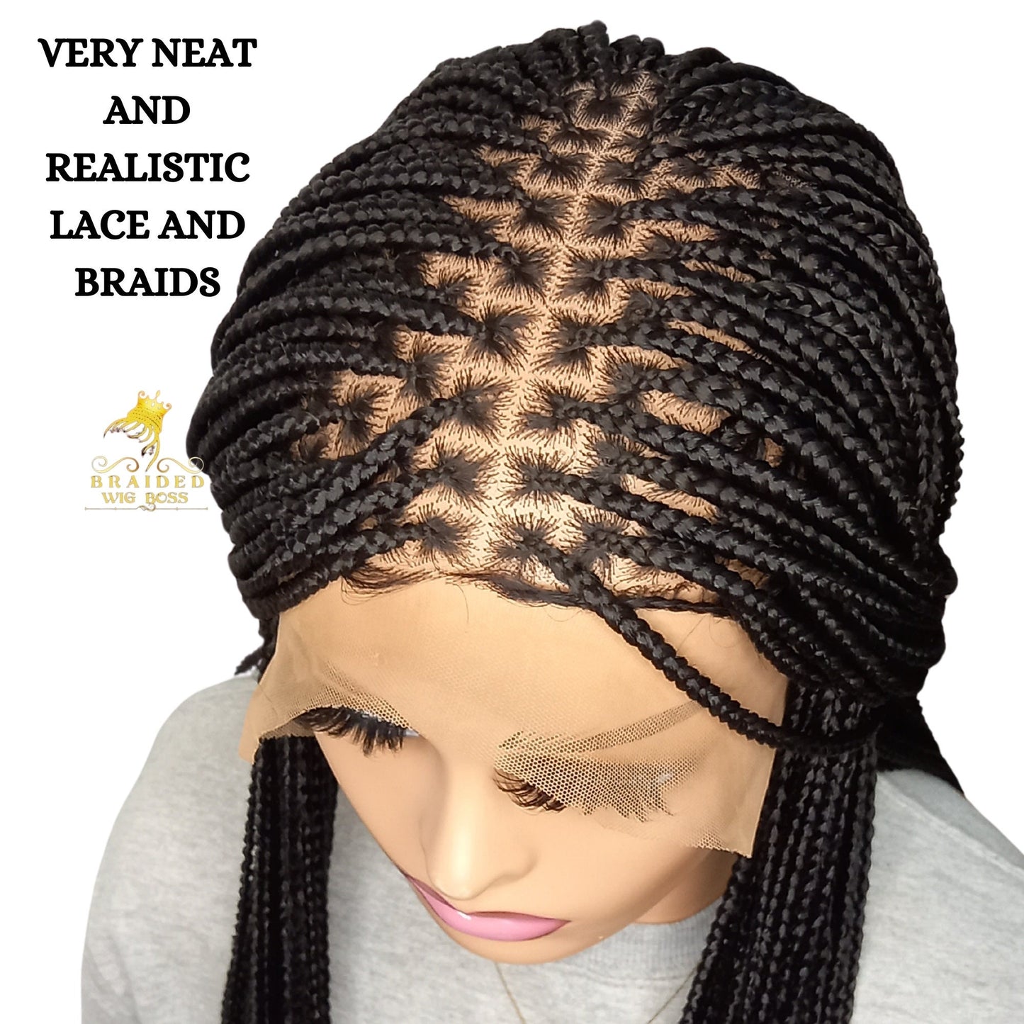 Knotless Braid Wig Available In Full  Lace Braid Wig and Braided Lace Front Wig Box Braided Wigs For Black Women With Human Hair Baby Hairs