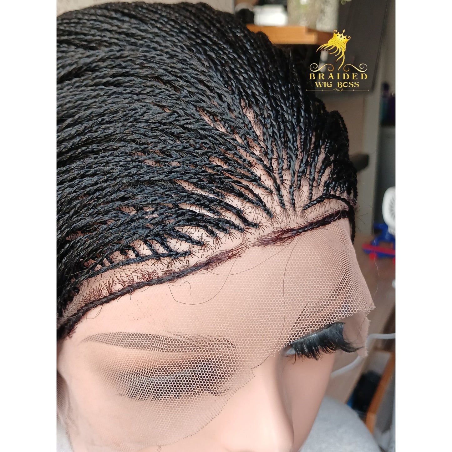 Micro Twist  Wig Handmade Braided Wigs For Black Women Available In lace front braided wig & Full Lace Braid Wig Glueless Micro Braid Wig