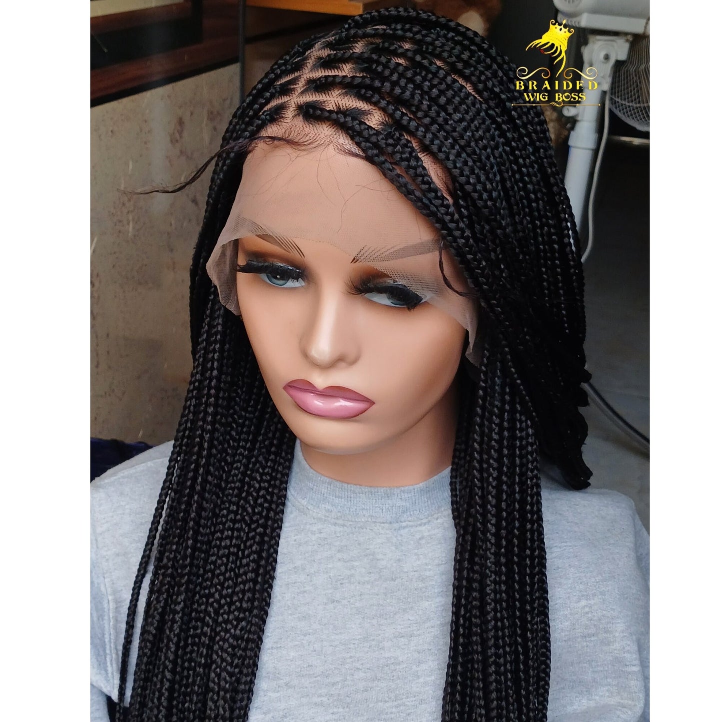 Knotless Braided Wig For Black Women On Full Lace Wig &Braided Lace Front Wig Customisable In All Colors And Lengths Box Braid Wig