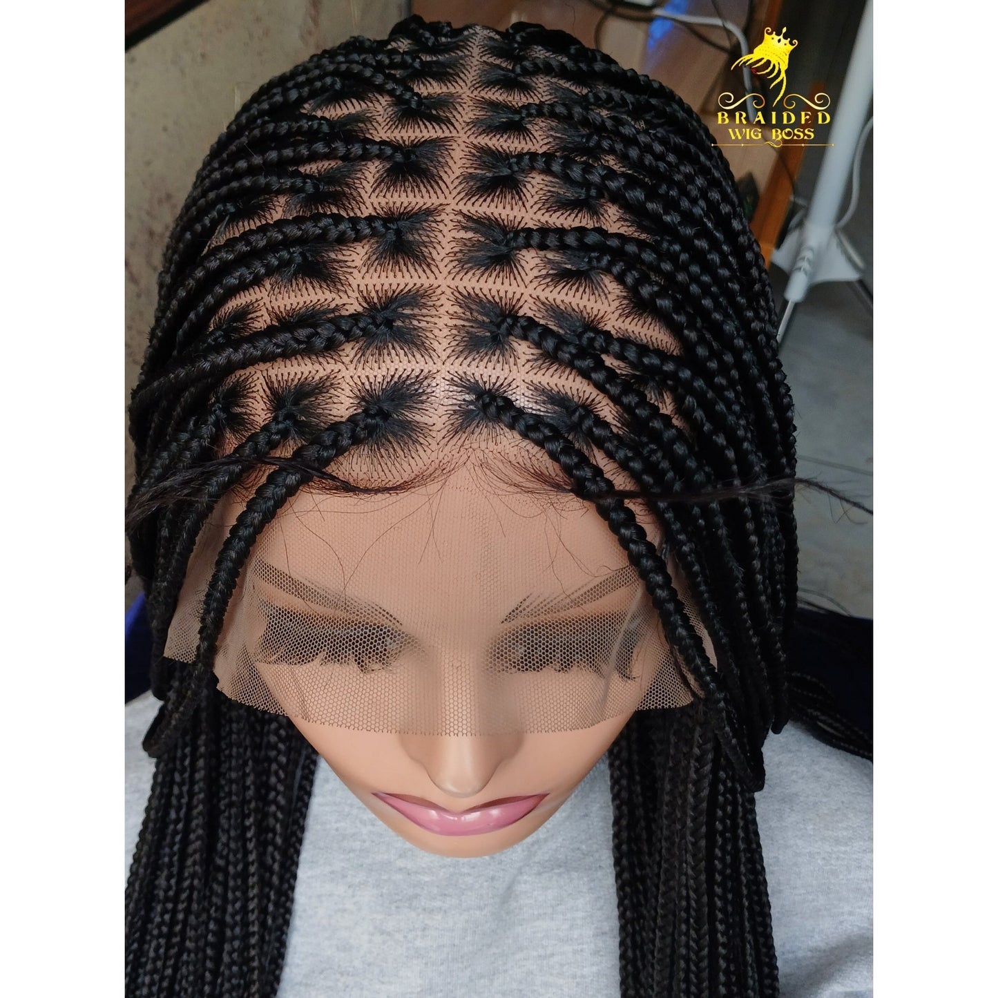 Knotless Braided Wig For Black Women On Full Lace Wig &Braided Lace Front Wig Customisable In All Colors And Lengths Box Braid Wig