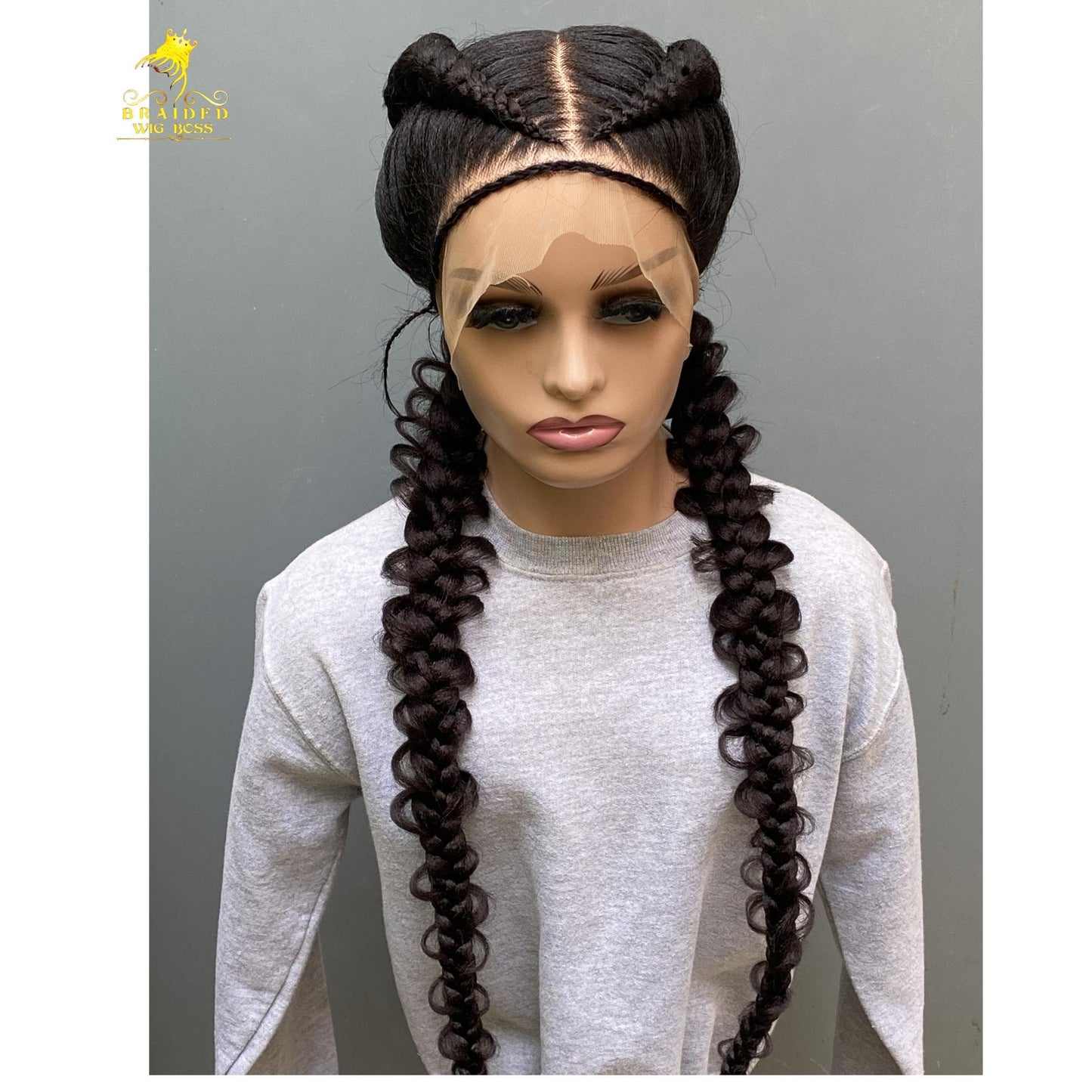 2 Strands Butterfly Box Braid Wig On Full Lace Wig Long Braided Wigs for Black Women Available In All Colors/Length Lightweight Braided Wig