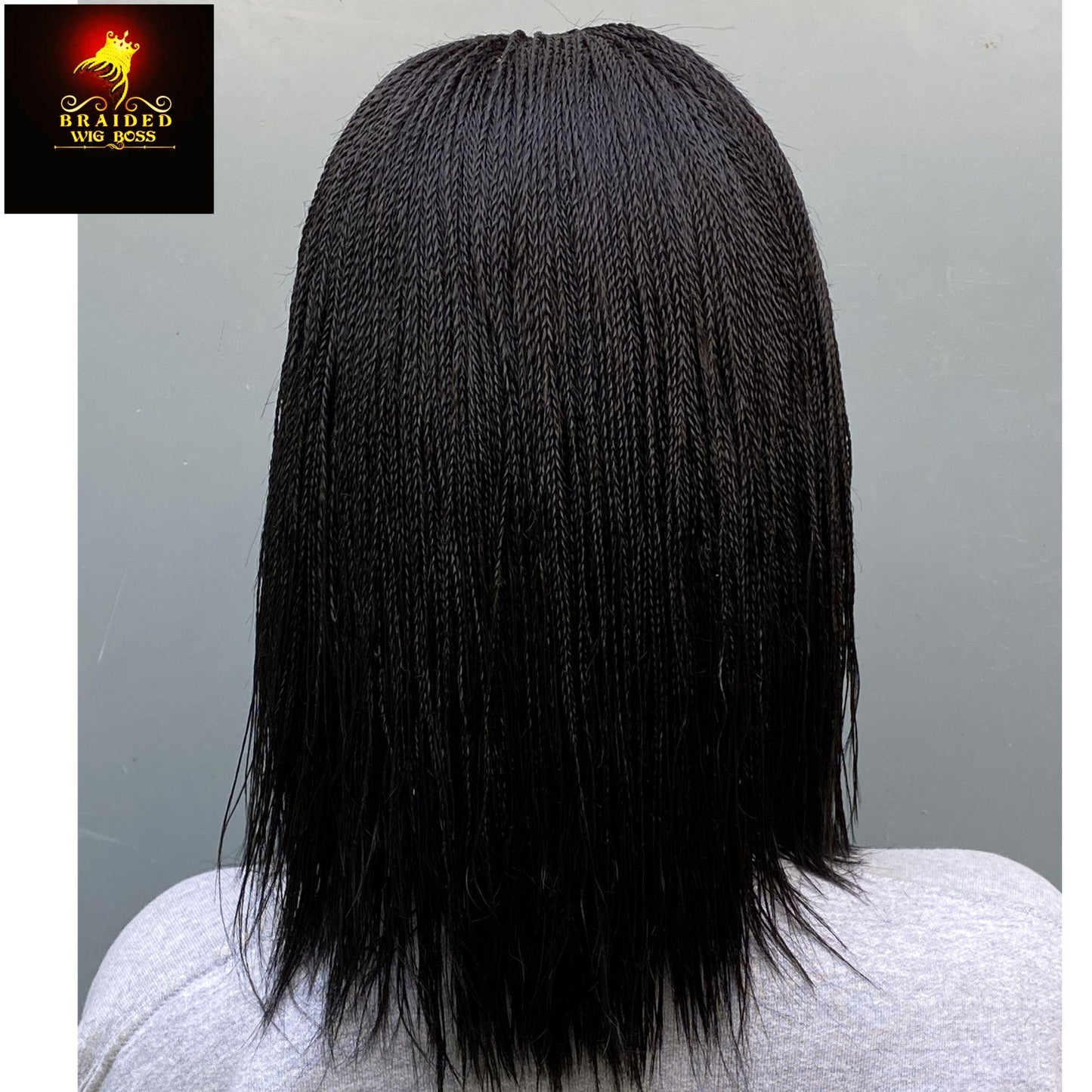 Short micro twist wig on 2*6 lace Centre-part braided wig braided lace front wigs 8-10" braid wig braided lace wigs Micro Braid Braided Wigs