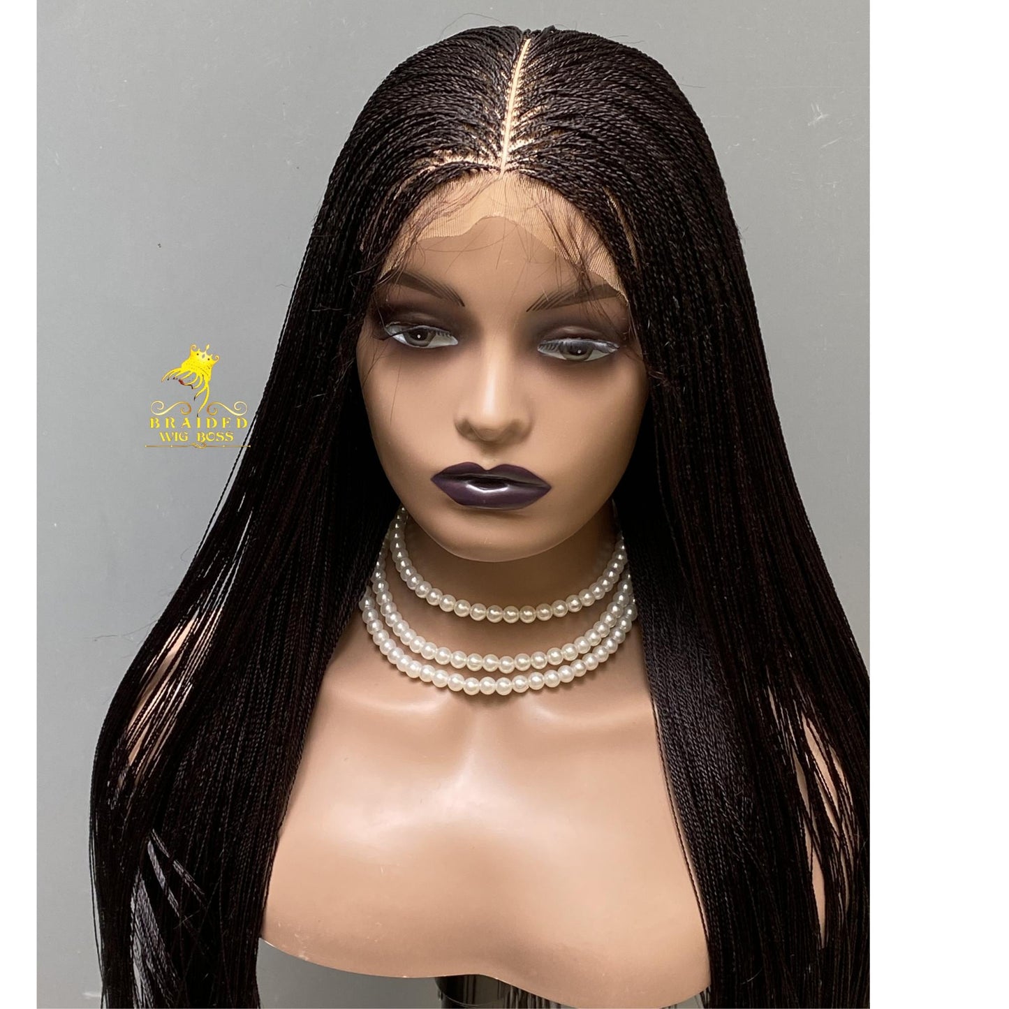 Ready to Ship Micro twist wig on 6*6 lace Centre-part braided wig braided lace front wigs  28"Glueless braid wig braided lace wigs for women