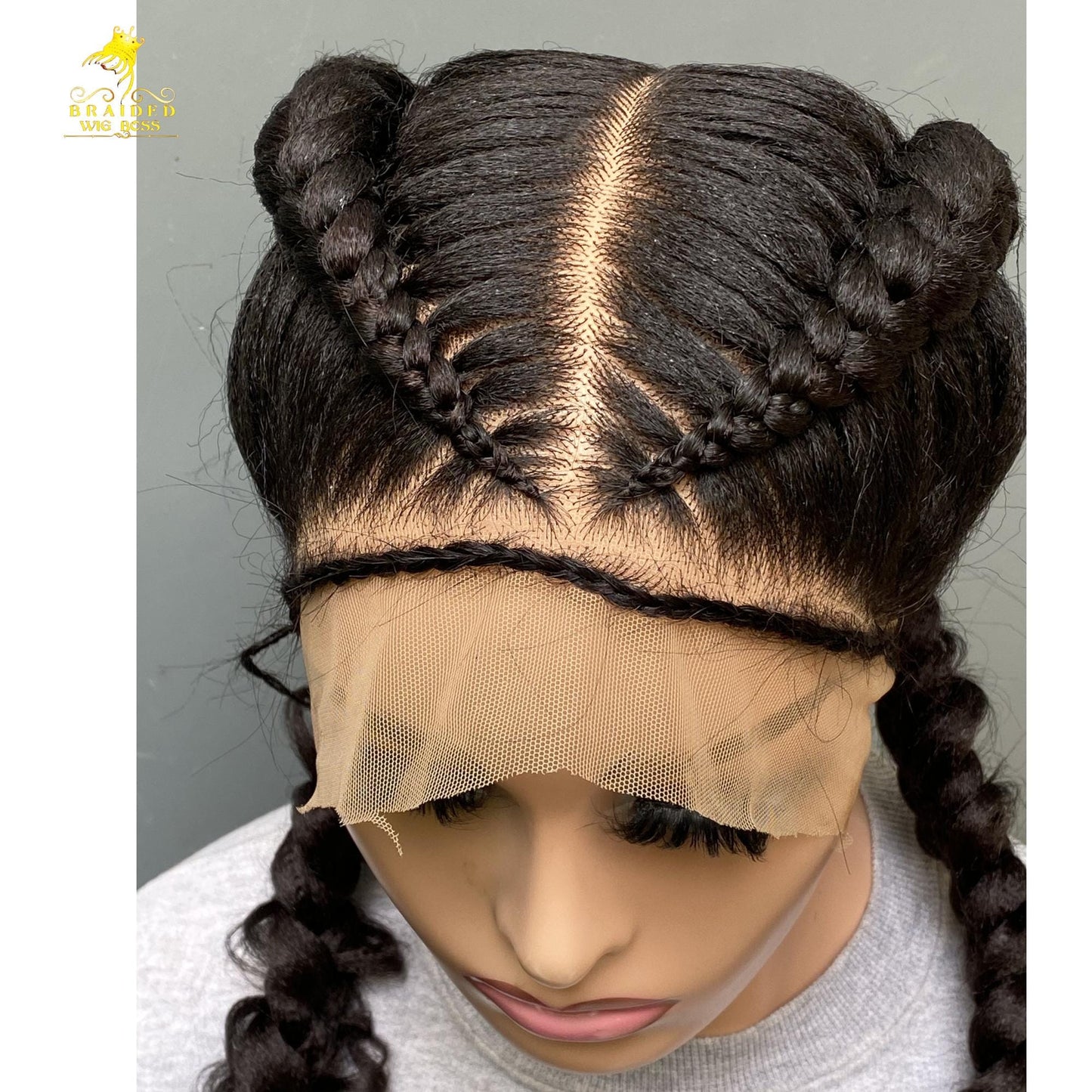 2 Strands Butterfly Box Braid Wig On Full Lace Wig Long Braided Wigs for Black Women Available In All Colors/Length Lightweight Braided Wig