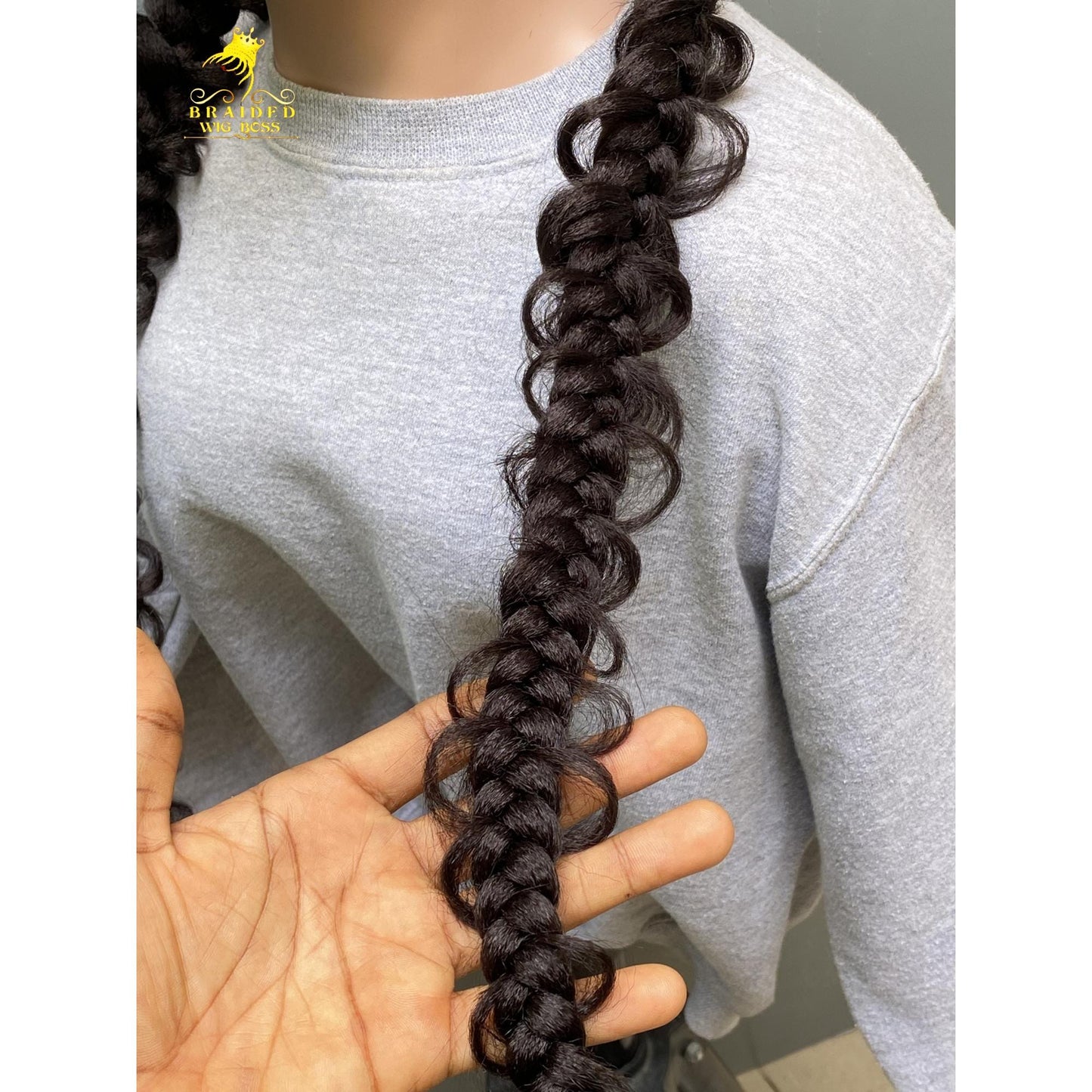 2 Strands Butterfly Box Braid Wig On Full Lace Wig Long Braided Wigs for Black Women Available In All Colors/Length Lightweight Braided Wig