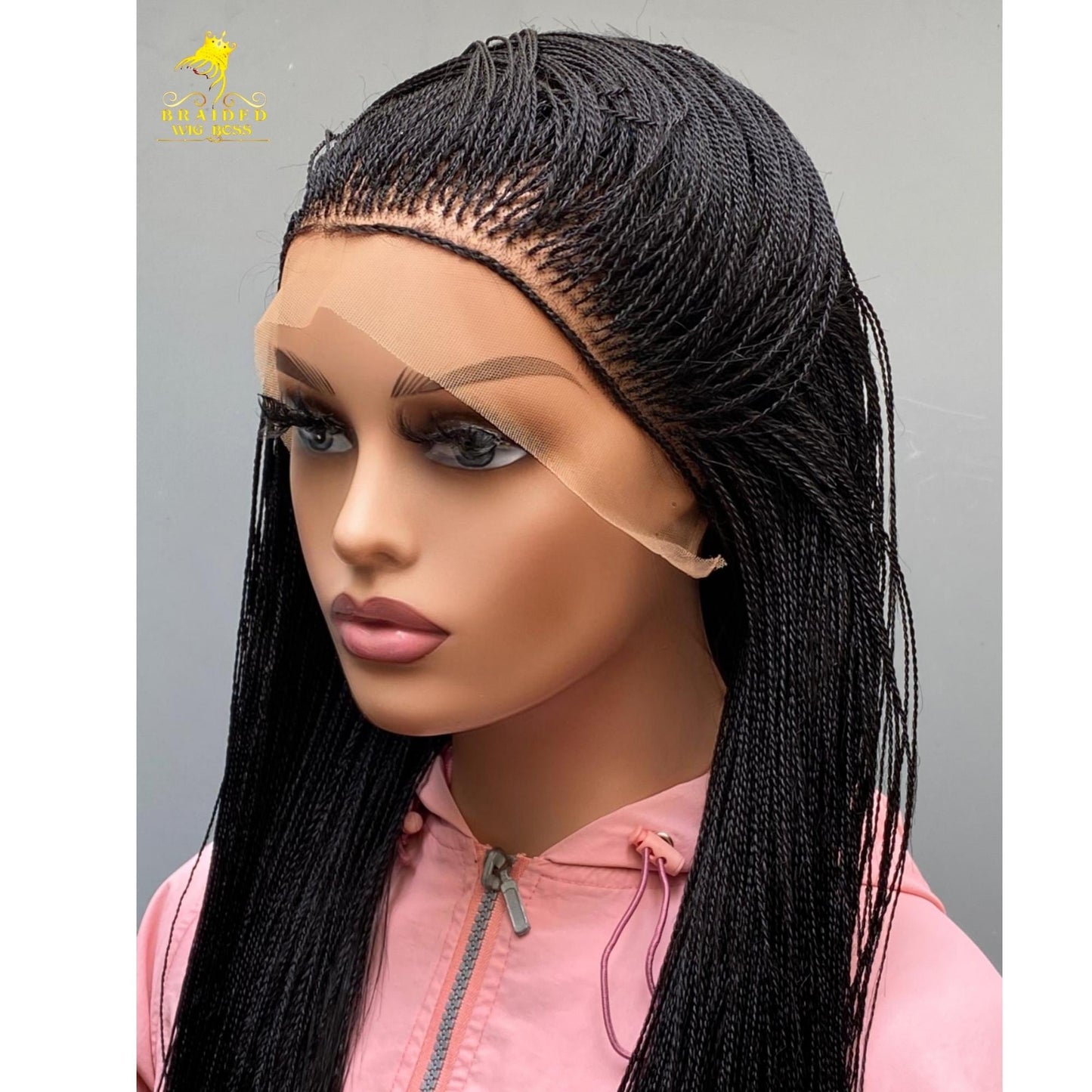 Micro Twist Wig On Full Lace Wig/ Lace Front Wigs Glueless Micro Twisted Wig Braided Wigs For Black Women Customisable In Lengths and Colors