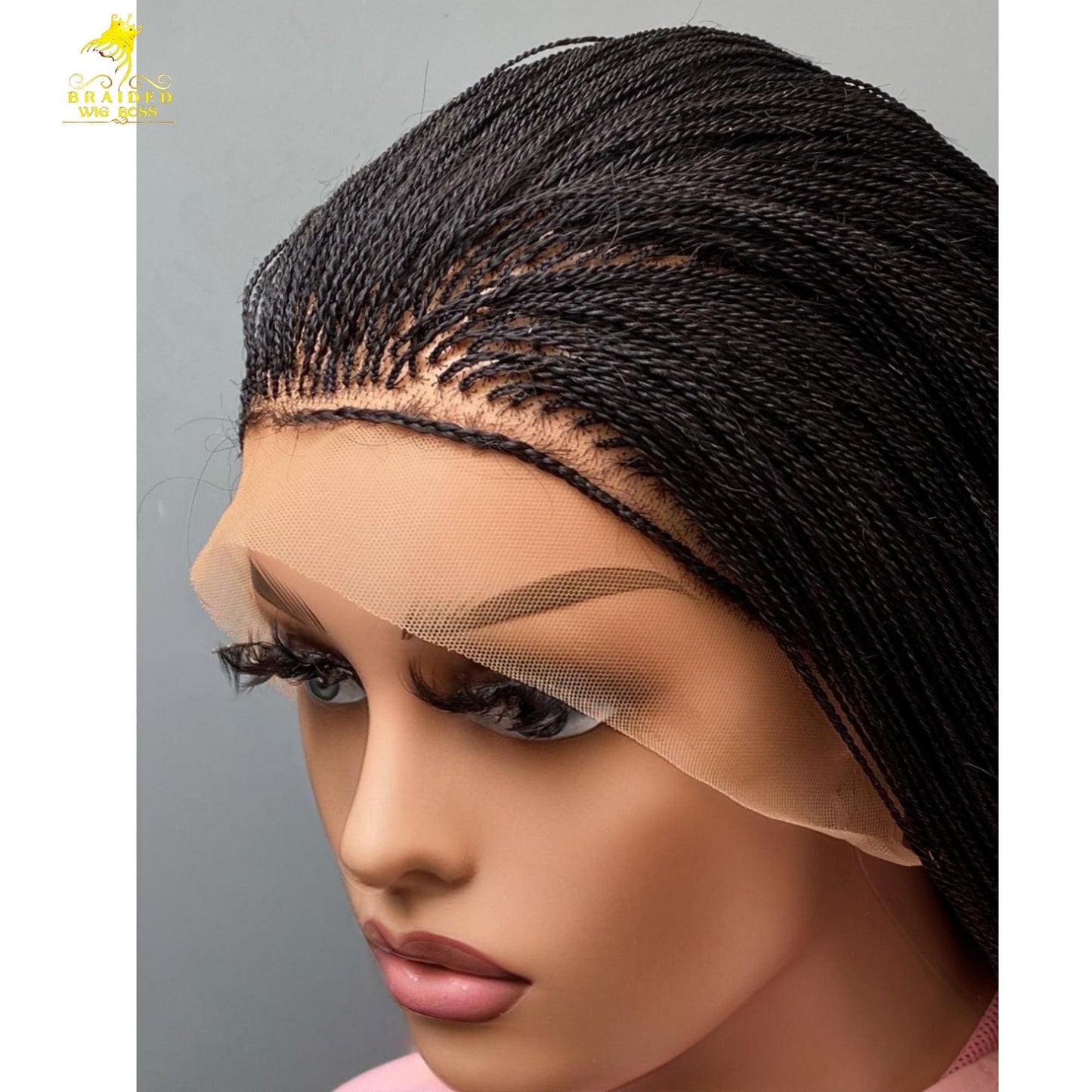 Micro Twist Wig On Full Lace Wig/ Lace Front Wigs Glueless Micro Twisted Wig Braided Wigs For Black Women Customisable In Lengths and Colors