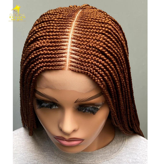 Customizable 2x6 Lace Front Cornrow Braided Wig – Glueless, Knotless Braided Wig in Multiple Colors/Lengths Synthetic Wig for Black Women