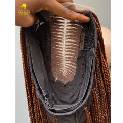 Customizable 2x6 Lace Front Cornrow Braided Wig – Glueless, Knotless Braided Wig in Multiple Colors/Lengths Synthetic Wig for Black Women