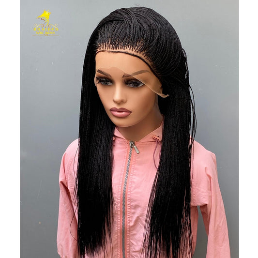 Micro Twist Wig On Full Lace Wig/ Lace Front Wigs Glueless Micro Twisted Wig Braided Wigs For Black Women Customisable In Lengths and Colors