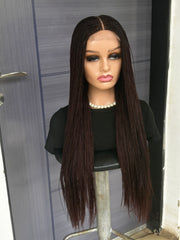 Micro Twist Braided Wig – 2x6 Lace Closure, Glueless Lightweight Wig for Black Women, Beginner Friendly Custom Protective Style handmade wigcolor 33