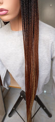 B29 Ombre Knotless Braid Wig for Women – Full Lace Braided Wig with Customizable Colors & Lengths – Natural Look & Lightweight