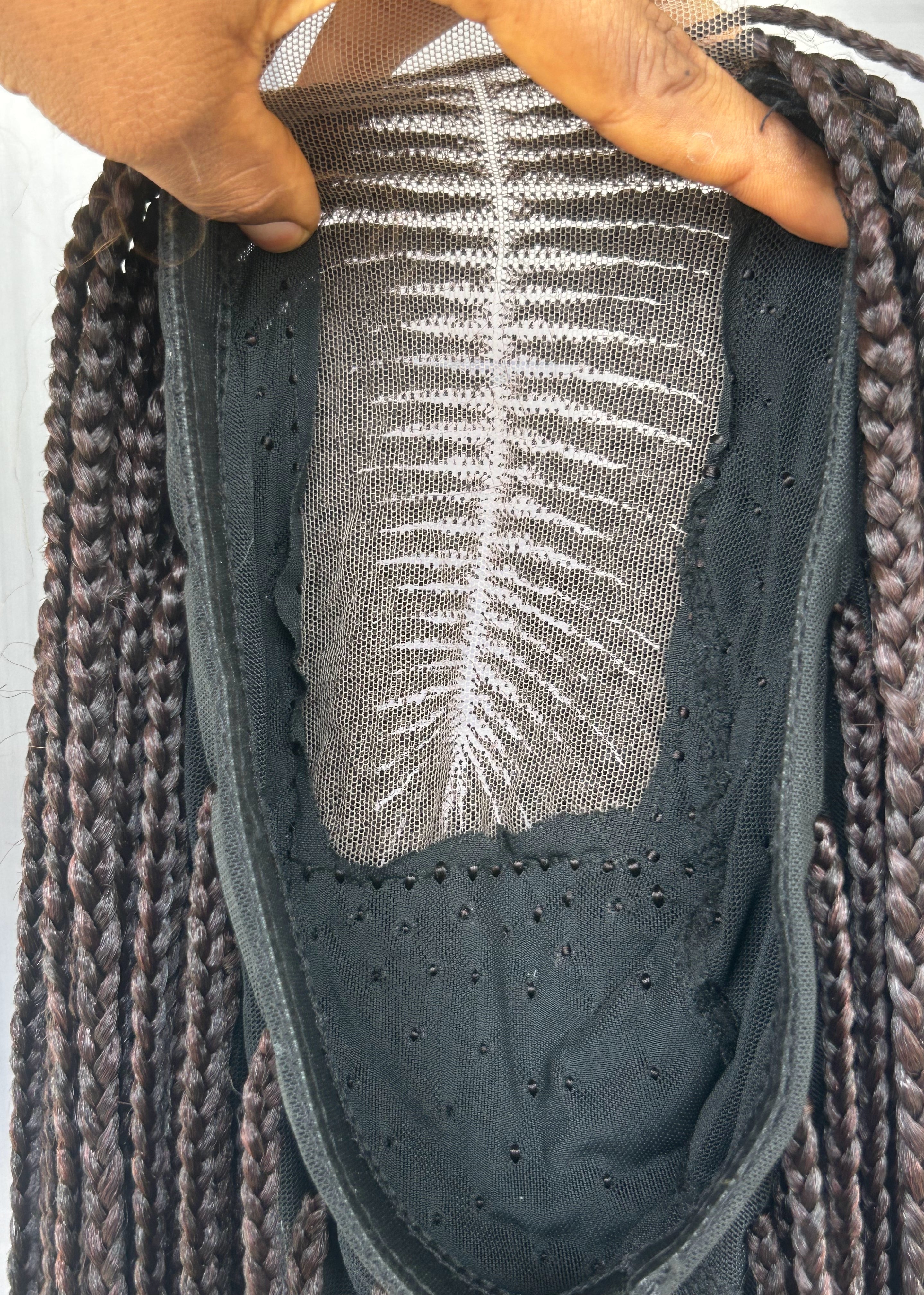 Cornrow Braided Wig – 2x6 Lace Front Wig with Baby Hair, Glueless Full Lace Install, Custom Handmade Protective Style for Black Women