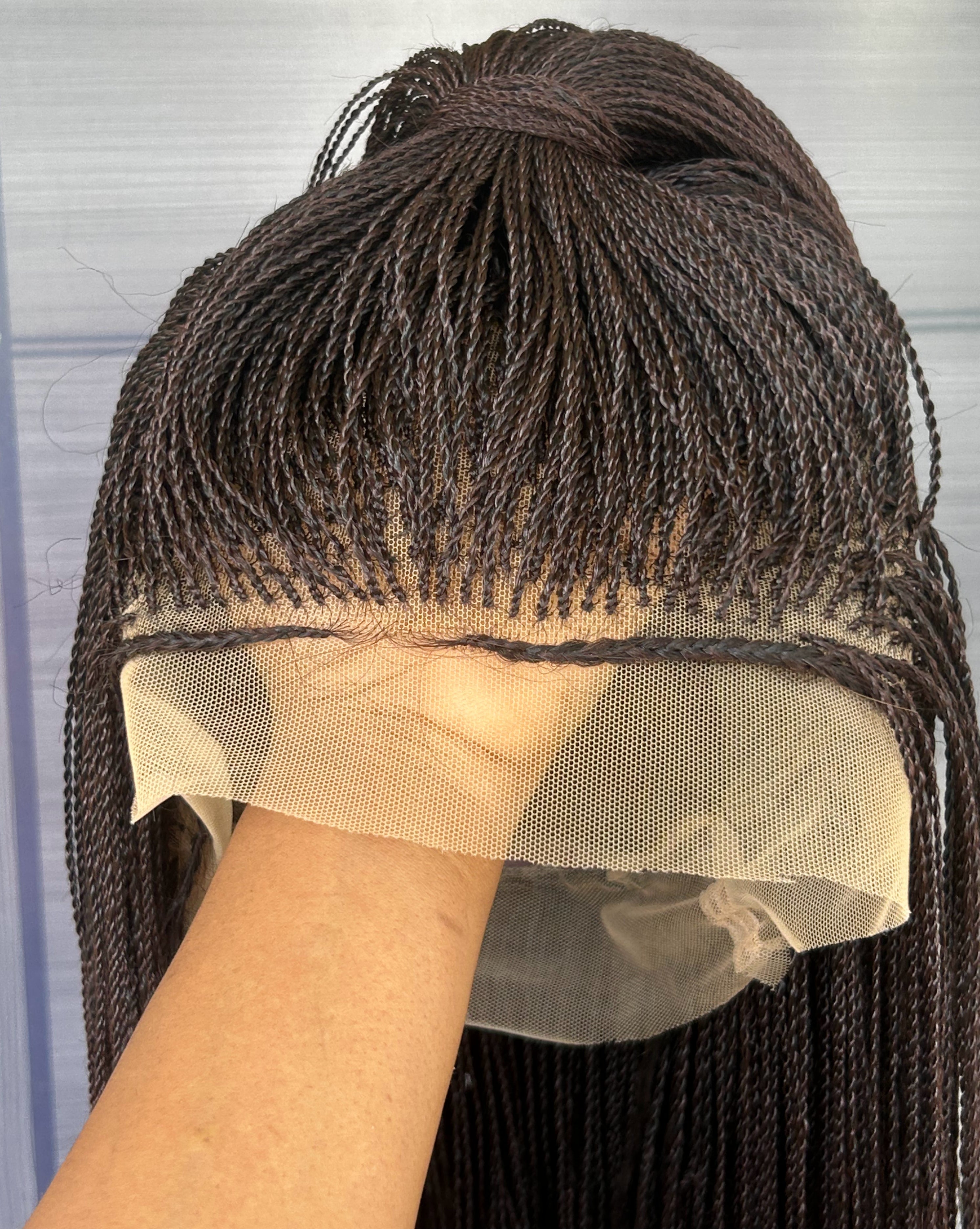 28” Micro Twist Braided Wig – Custom Full Lace Braided Wig for Black Women, Lightweight Glueless Protective Style, All Colors & Lengths