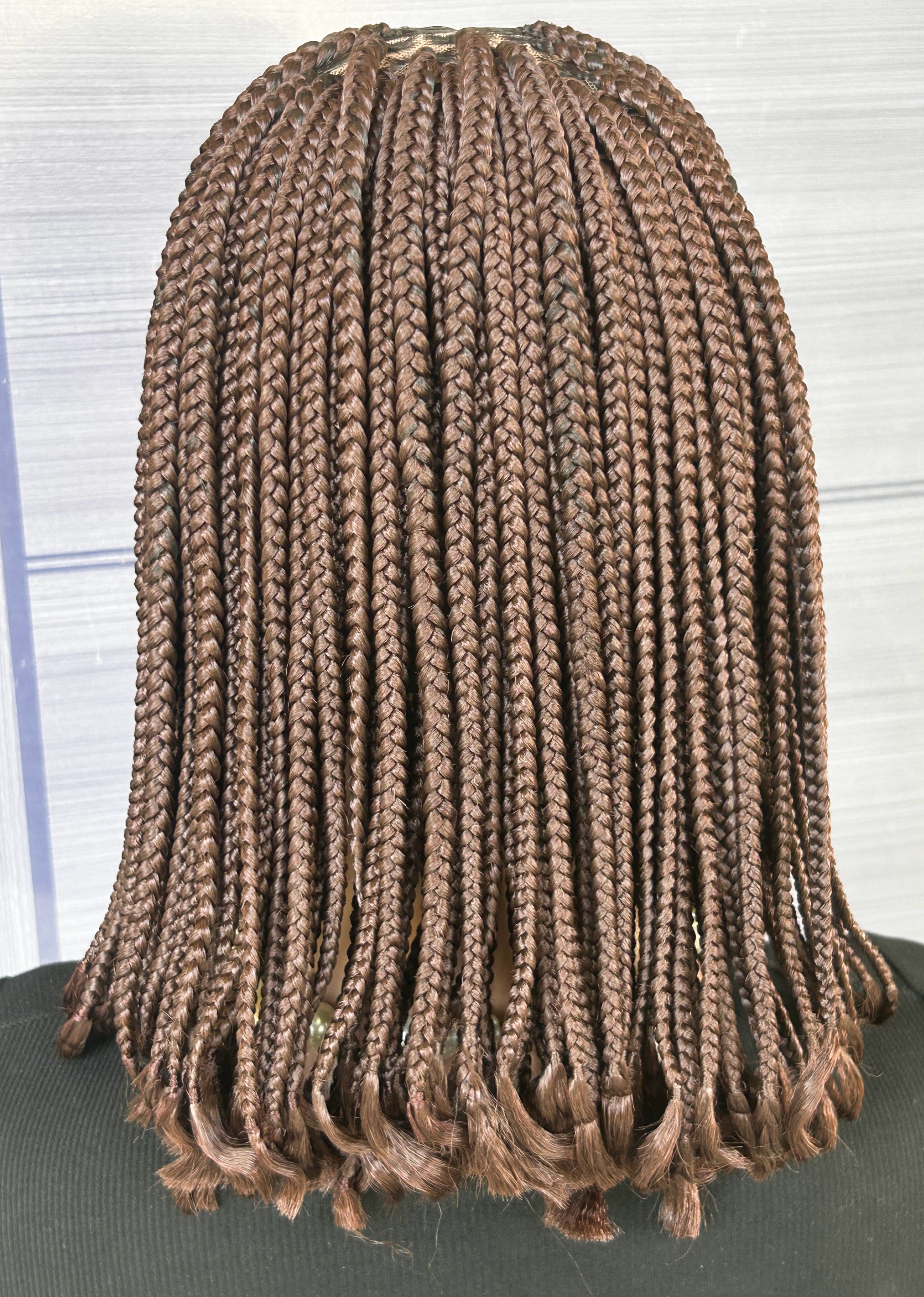 12” Bob Box Braid Wig – Short Braided Wig for Black Women, 13x6 Lace Front, Custom Colors, Glueless Protective Style, Handmade Wig