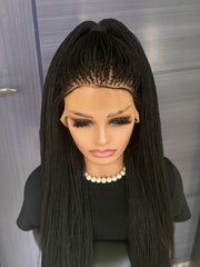28” Micro Twist Braided Wig – Custom Full Lace Braided Wig for Black Women, Lightweight Glueless Protective Style, All Colors & Lengths
