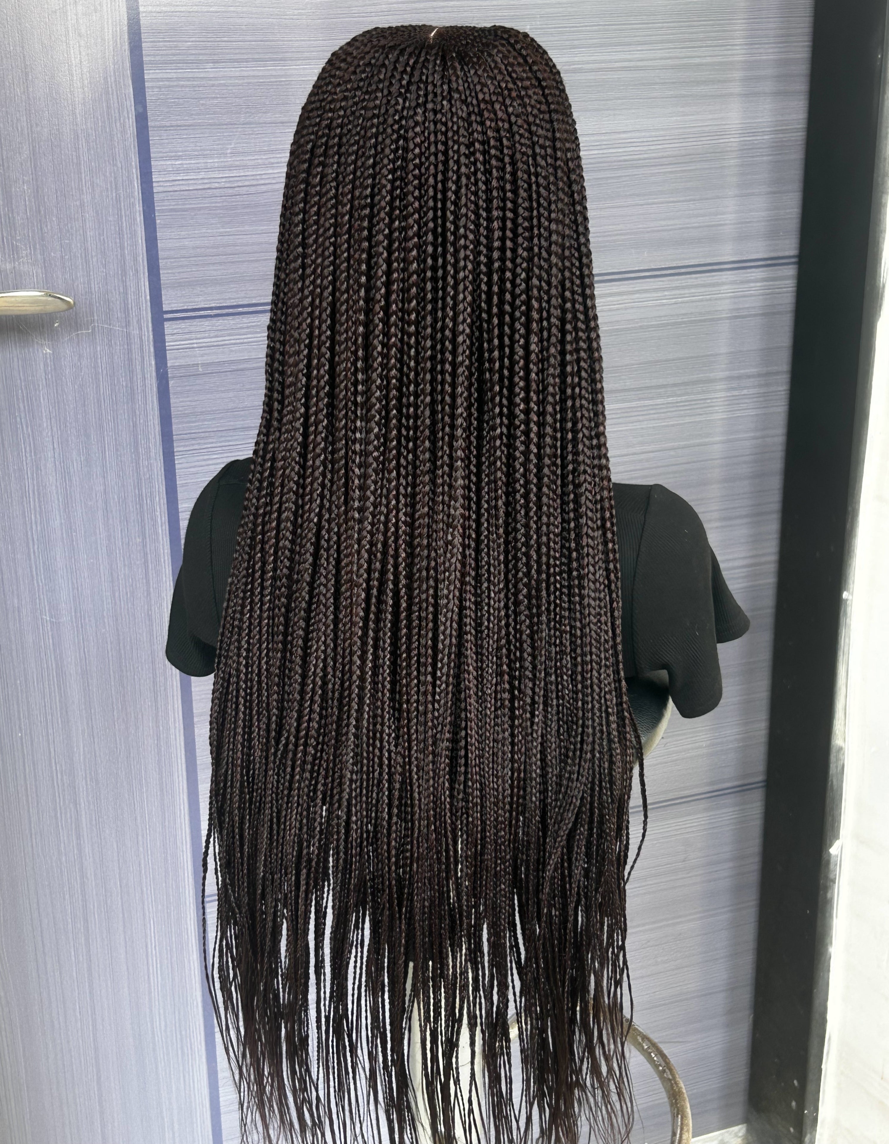 Cornrow Braided Wig – 2x6 Lace Front Wig with Baby Hair, Glueless Full Lace Install, Custom Handmade Protective Style for Black Women