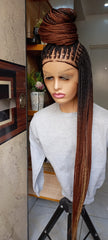 B29 Ombre Knotless Braid Wig for Women – Full Lace Braided Wig with Customizable Colors & Lengths – Natural Look & Lightweight