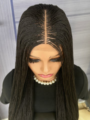 Micro Twist Braided Wig – 2x6 Lace Closure, Glueless Lightweight Wig for Black Women, Beginner Friendly Custom Protective Style handmade wigColor 2