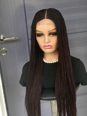 Micro Twist Braided Wig – 2x6 Lace Closure, Glueless Lightweight Wig for Black Women, Beginner Friendly Custom Protective Style handmade wigcolor 33