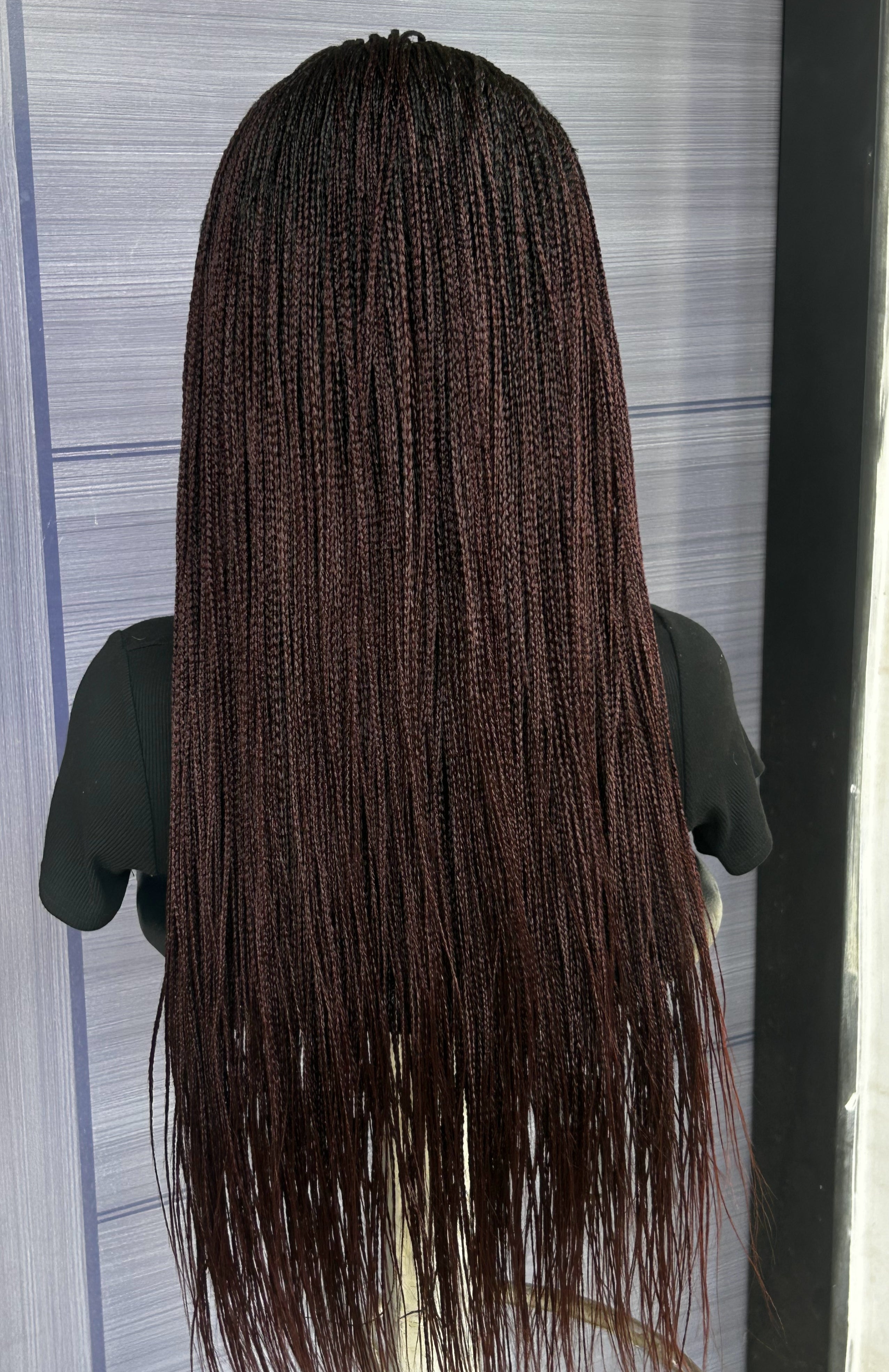 Customisable 30” Micro Braid Wig On Full Lace Glueless Braided Wig for Black Women, Custom Protective Style, Lightweight Natural Look