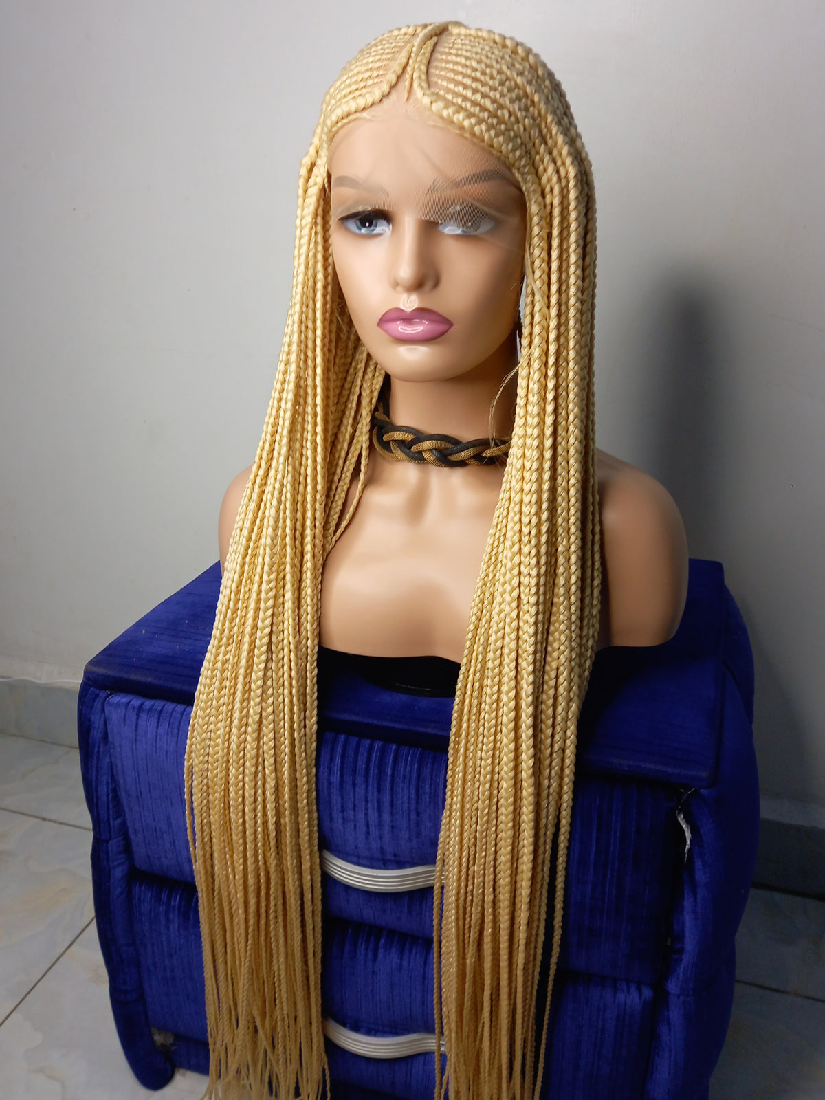 Blonde Cornrow Wig Box Braided Wigs For Black Women Available In Braided  Lace Front & Full Lace Braid Wigs Glueless Cornrow Braided Wig