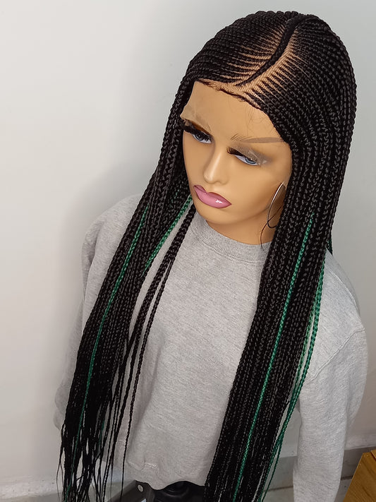 Stunning Cornrow Wigs on 13 by 6 Lace Front for Black Women: Handmade, Synthetic, and Braided Options Available - BRAIDED WIG BOSS
