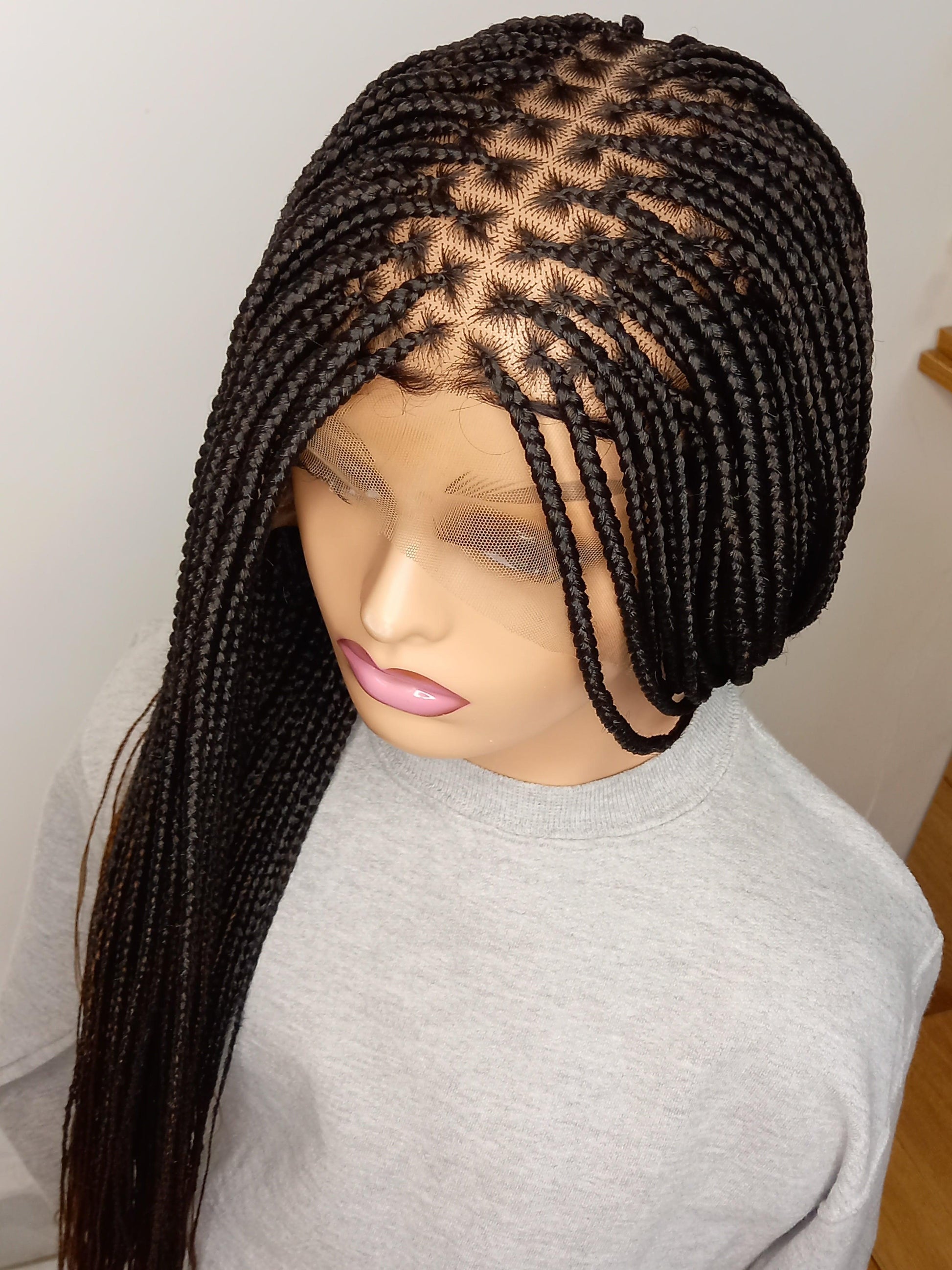 Ombre B29 Knotless Braid Wig on Full Lace Braided Wig for black women with free shipping - BRAIDED WIG BOSS