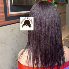 Micro braid wig, braided wig, micro twist wig, braided lace wig, Handmade Senegalese twist, Full lace braided wig, cornrow wig - BRAIDED WIG BOSS