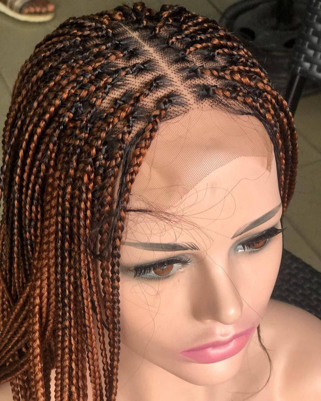 Knotless braids on a closure Braided wig braided lace front wigs Human hair wigs cornrow braided wig for black women braid wig knotless wig