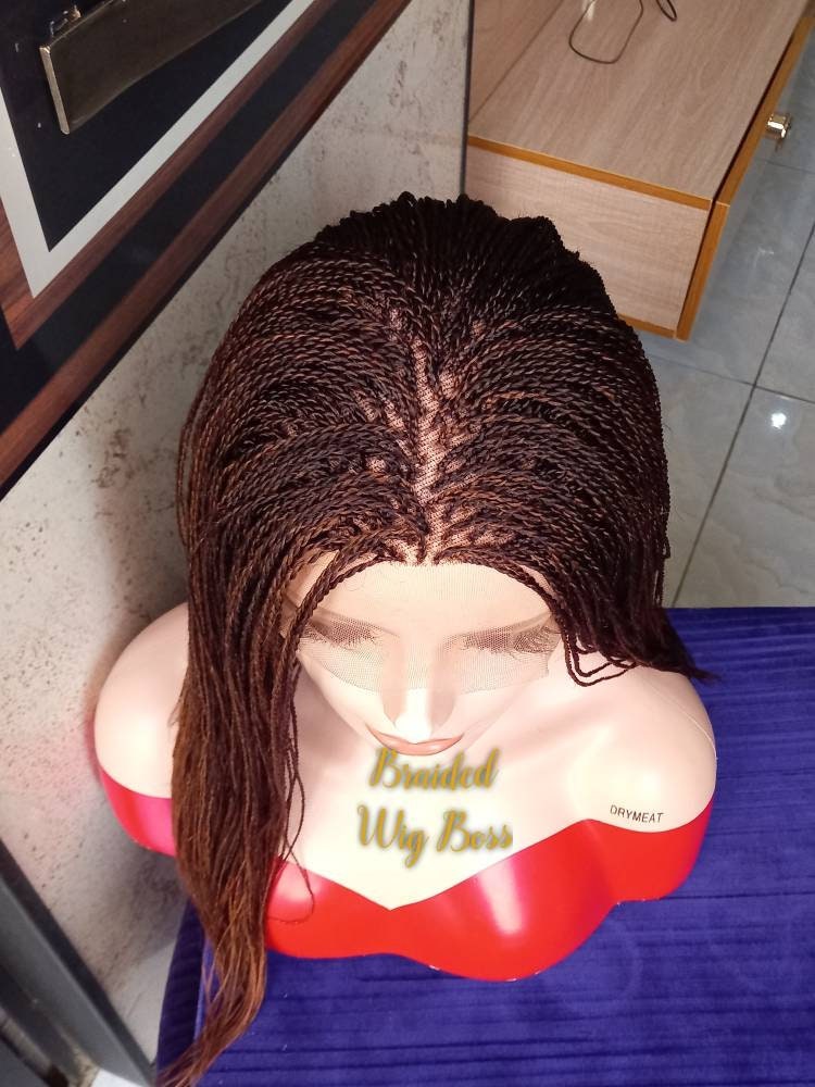 Micro braid full lace wig, braided wig, lace wig, braid wig, box braid wig, full lace braided wig, lace front wig, wig for black women, wigs - BRAIDED WIG BOSS