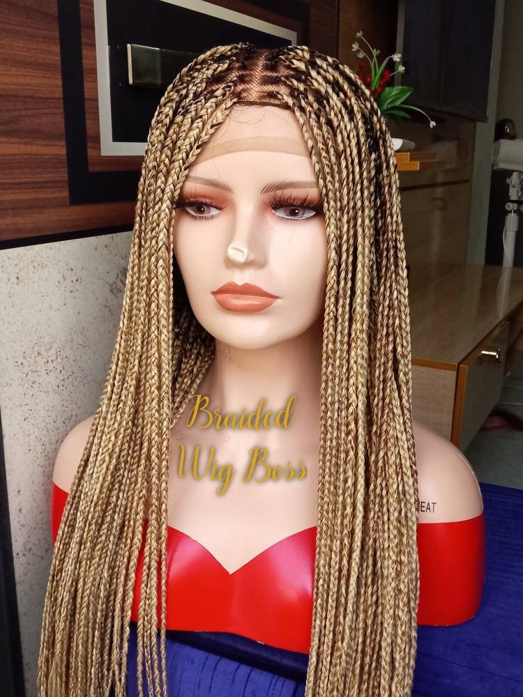 Knotless full lace braided wig, Knotless braid wig full lace, braided wig, box braid full lace wig, braided wig for black women, braid wig - BRAIDED WIG BOSS