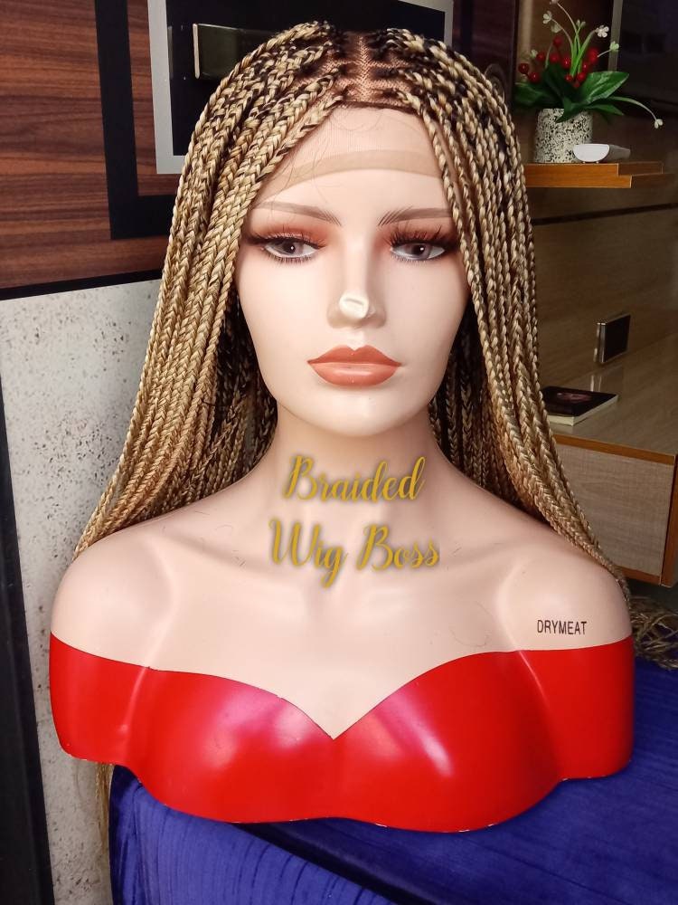 Knotless full lace braided wig, Knotless braid wig full lace, braided wig, box braid full lace wig, braided wig for black women, braid wig - BRAIDED WIG BOSS