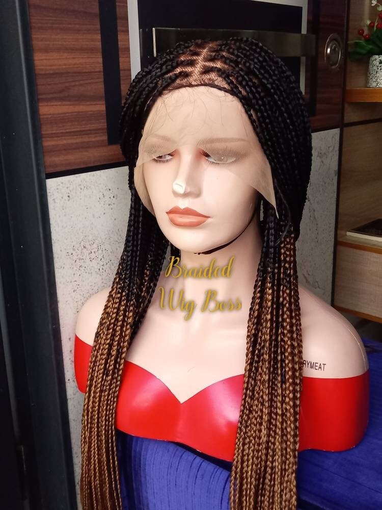 Knotless braid wig, braided wig, knotless wig full lace, box braid lace front wig, box braided lace front wig, lace front box braid wig - BRAIDED WIG BOSS