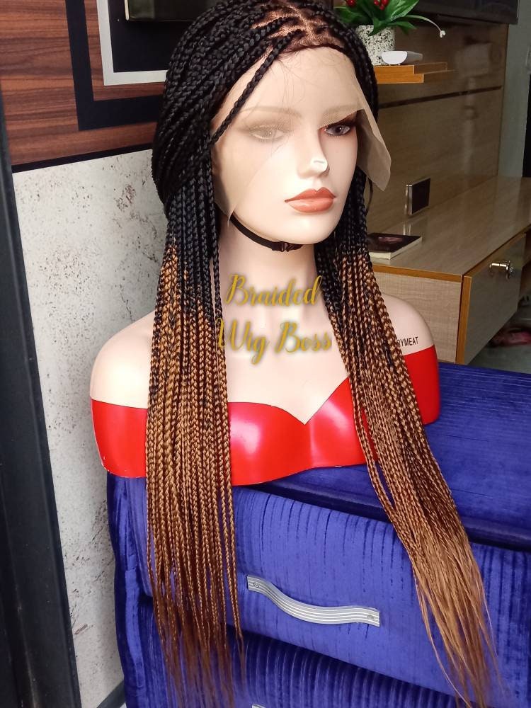 Knotless braid wig, braided wig, knotless wig full lace, box braid lace front wig, box braided lace front wig, lace front box braid wig - BRAIDED WIG BOSS