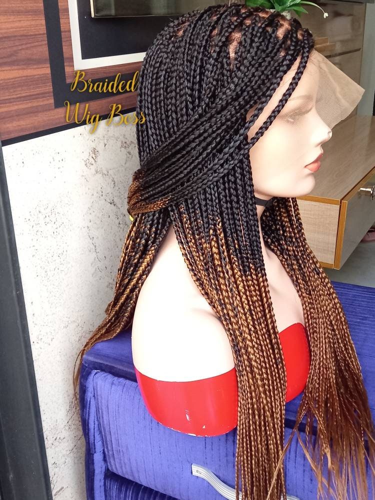 Knotless braid wig, braided wig, knotless wig full lace, box braid lace front wig, box braided lace front wig, lace front box braid wig - BRAIDED WIG BOSS