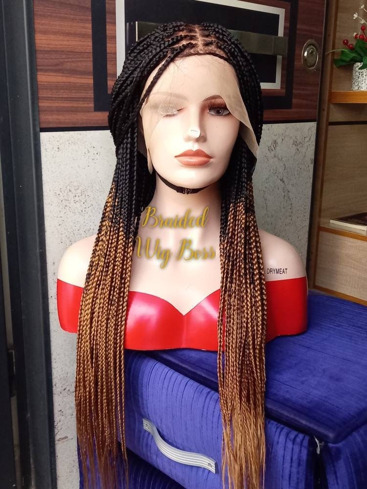 Knotless braid wig, braided wig, knotless wig full lace, box braid lace front wig, box braided lace front wig, lace front box braid wig - BRAIDED WIG BOSS