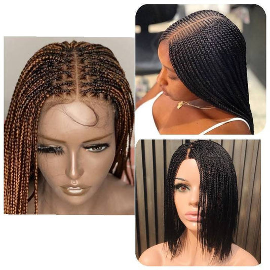 3 in 1 set of braided wigs, knotless braid wig, cornrow wig, micro braid wig, cheap synthetic braid wigs, braided wigs for black women - BRAIDED WIG BOSS