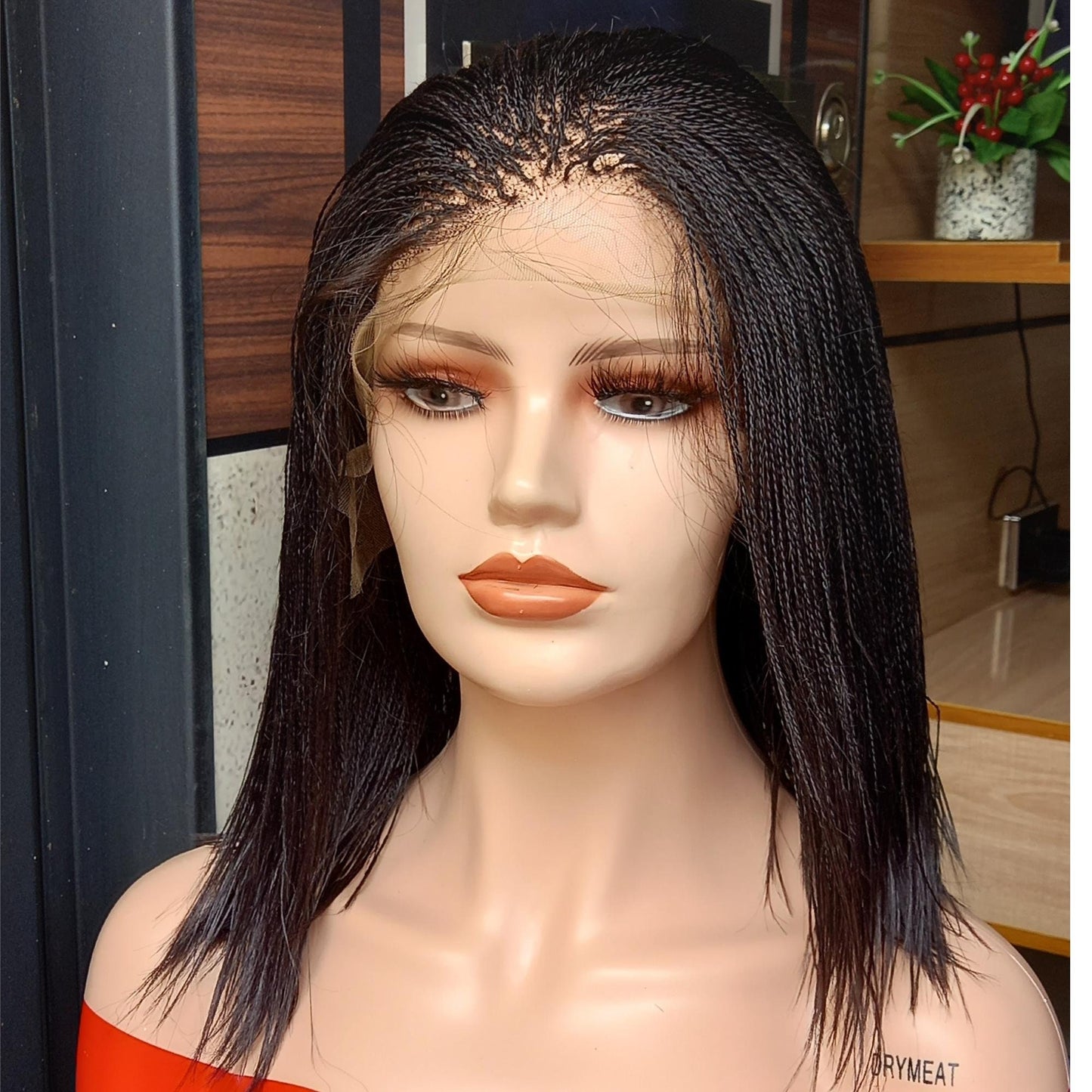 2 in 1 set of braided wig, Micro braid wig, short bob box braid wig, box braided wig, synthetic braid wig, braided wigs for black women - BRAIDED WIG BOSS
