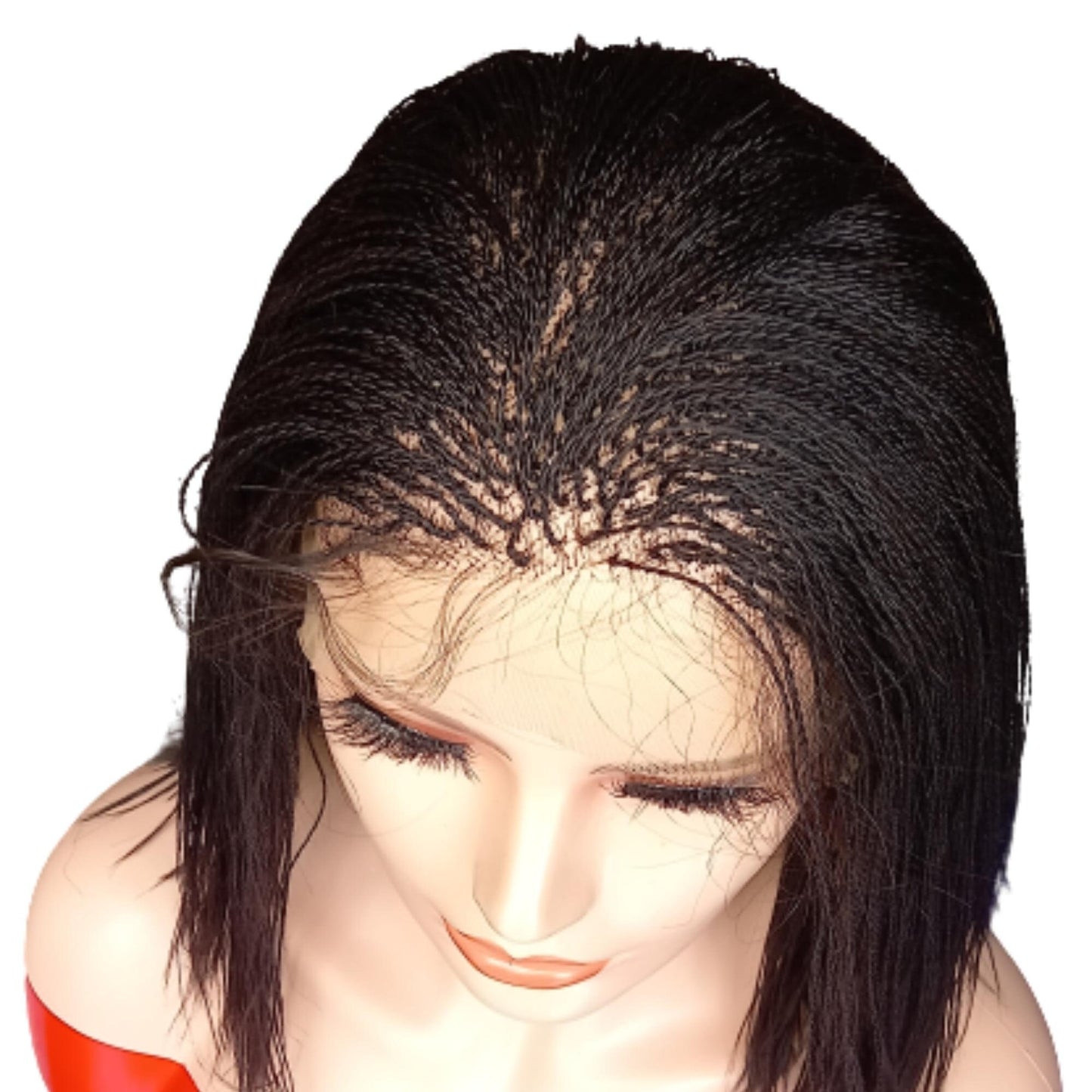 2 in 1 set of braided wig, micro braid wig, knotless braid wig, braid wig, box braid wig, box braided wig, braided wigs for black women - BRAIDED WIG BOSS