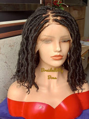Ready to ship wig full lace distress locs wig faux locs wig box braids wig for black women cornrow wigs dreadlocks lace wig braided wig - BRAIDED WIG BOSS