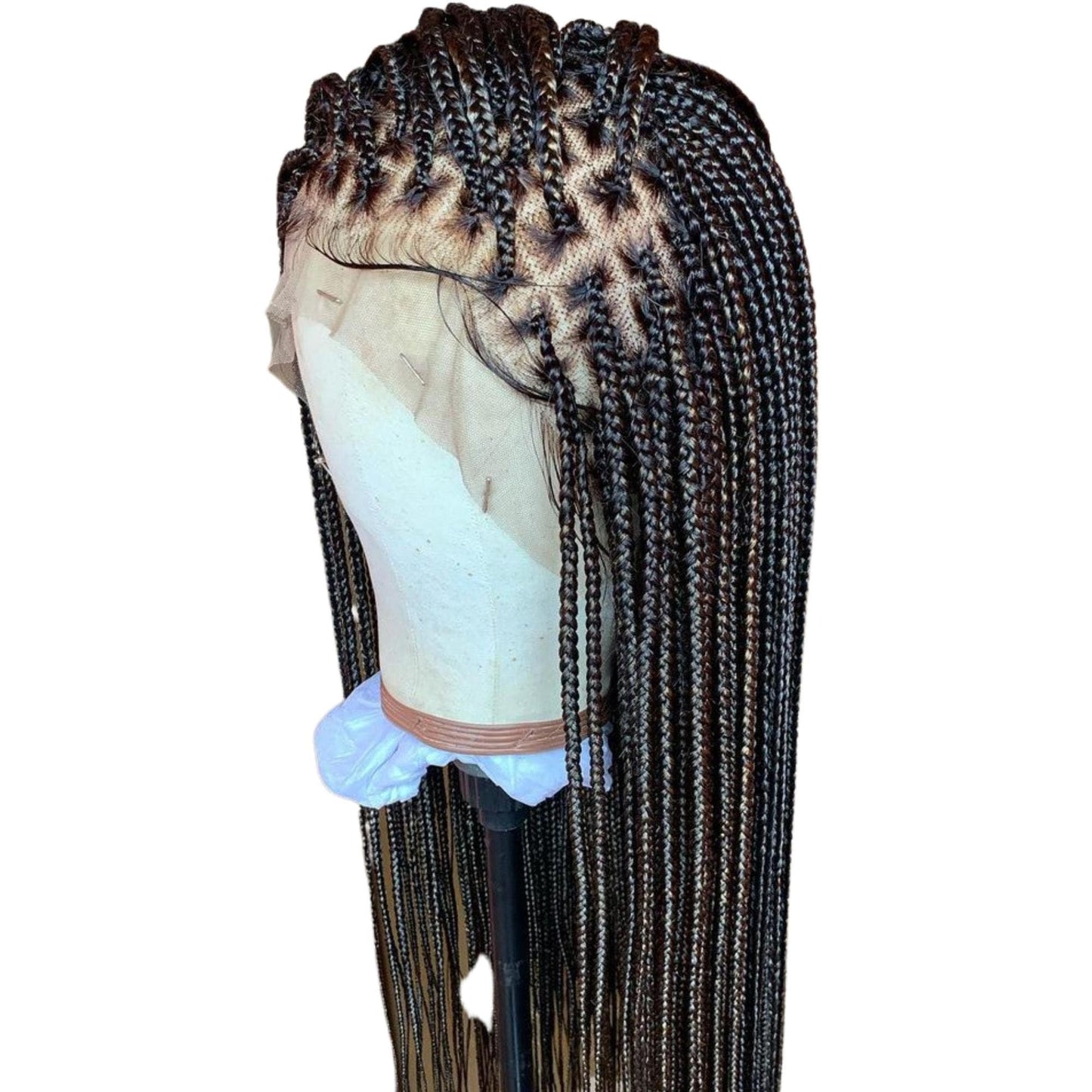 Two in one set of braided wig, Knotless braid wig, braided lace front wig, box braided wig, synthetic braid wig,braided wigs for black women