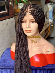 40 inches light weight knotless braid wig on braided lace front wig for black women box braids wig faux locs dreadlocks lace frontal wig - BRAIDED WIG BOSS