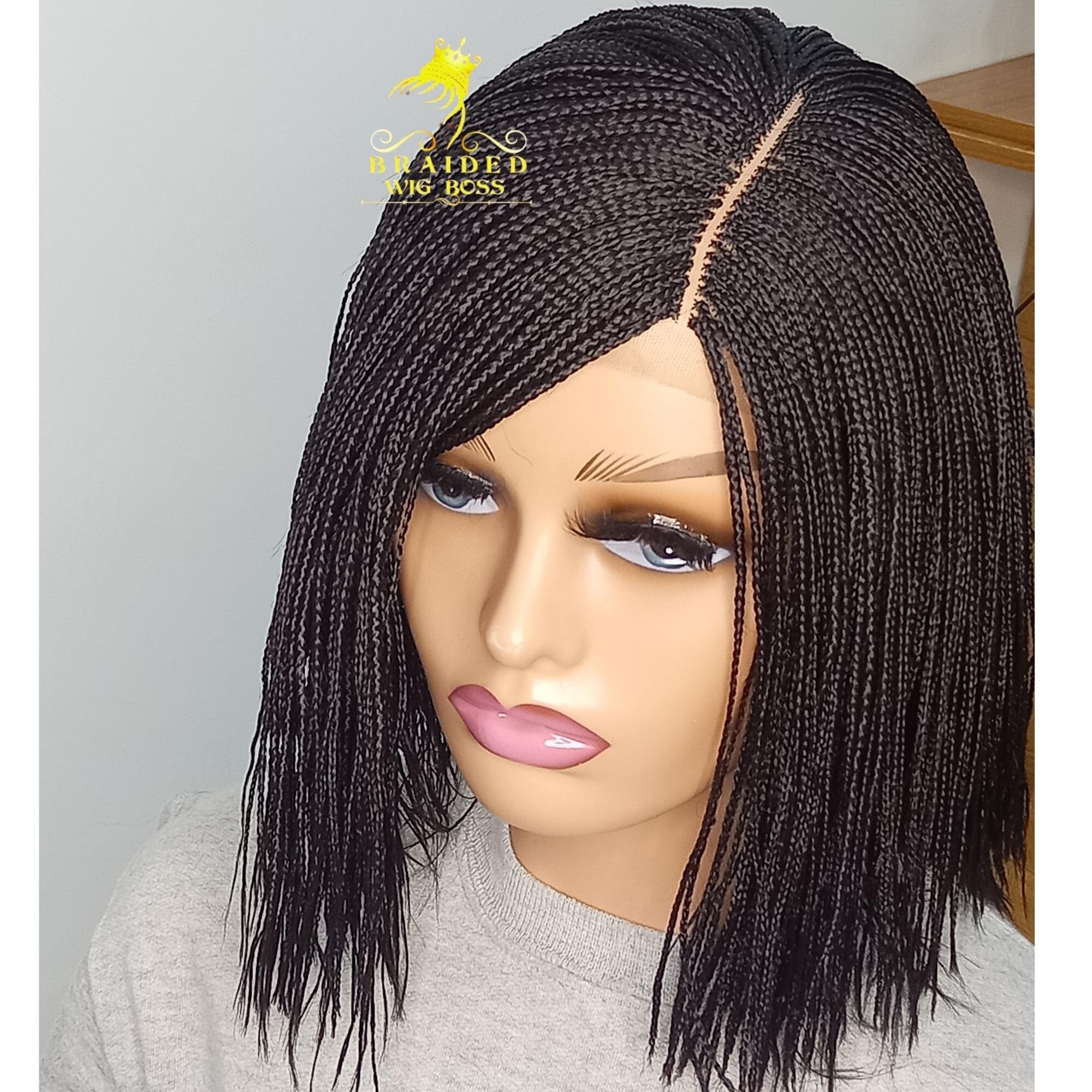 2 braid 2024 lace front wig